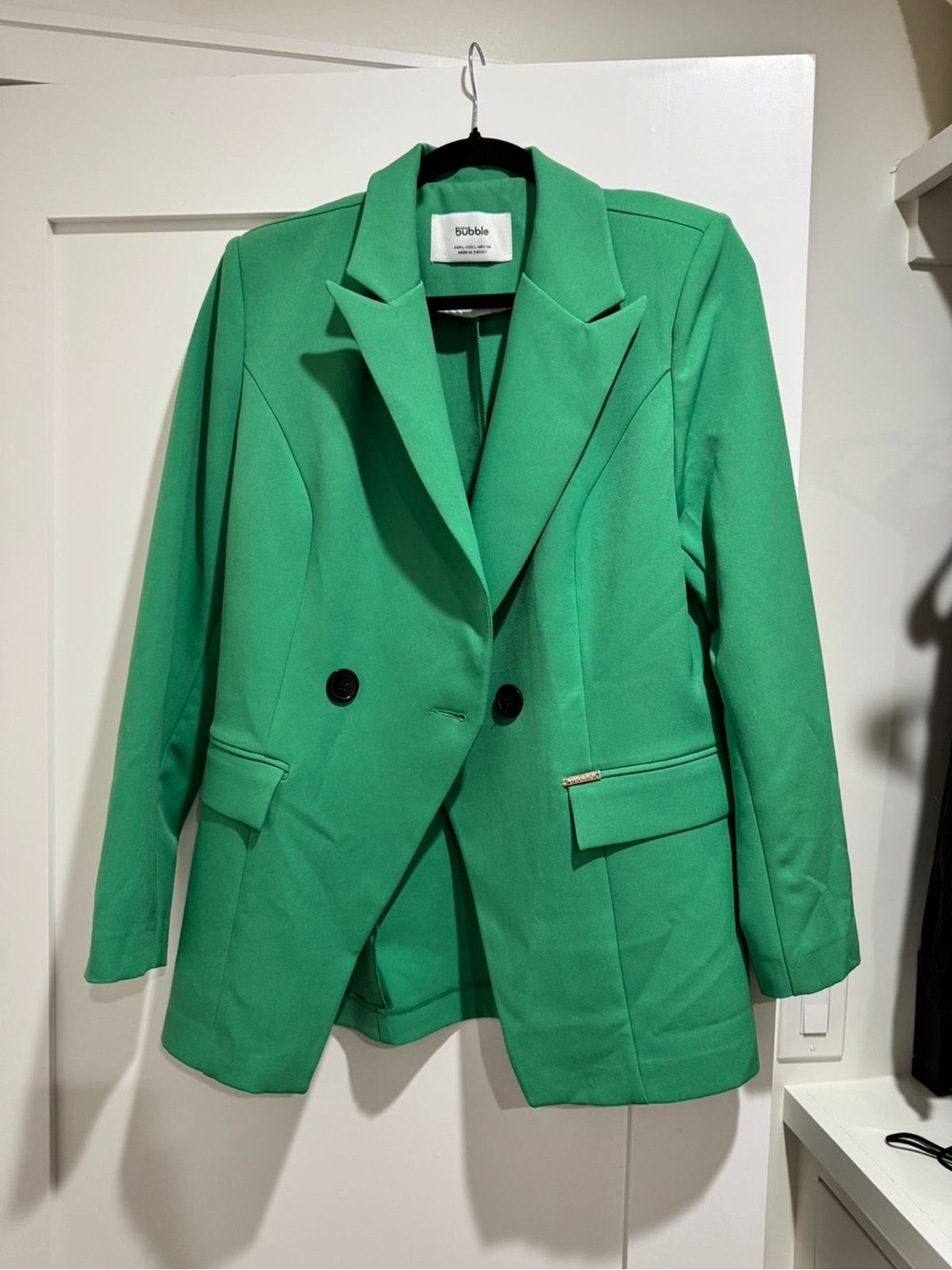 Womenβs Green Double-Breasted Blazer